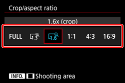 canon image garden cropping with aspect ratio